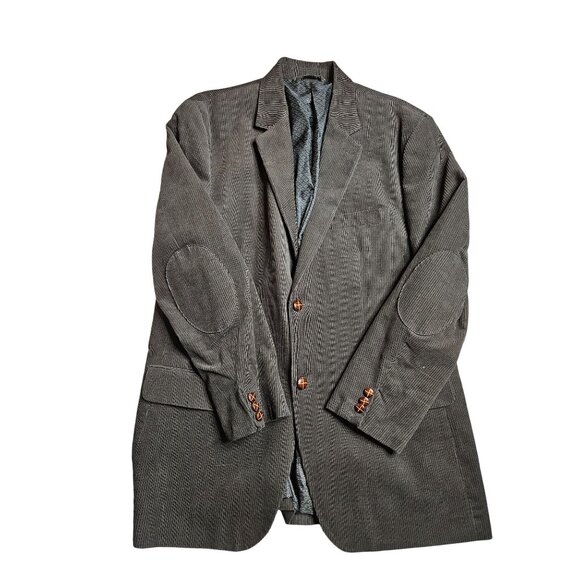 Tasso Elba Corduroy Elbow Patch Lined Refined Sportcoat Jacket Men L 42-44 - Picture 3 of 9